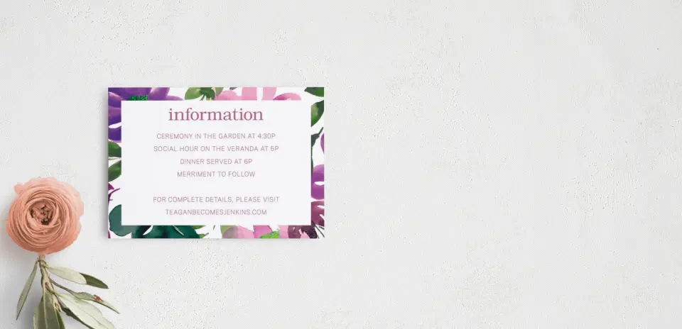 Guest Information Card