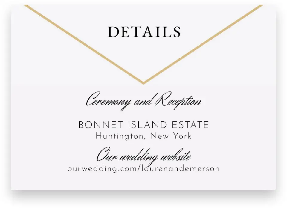 This is a 5" x 3½" Wedding Invitation Enclosure Card called Elegant Marble printed in full color with Silver foil on Luxe Satin (coated) paper