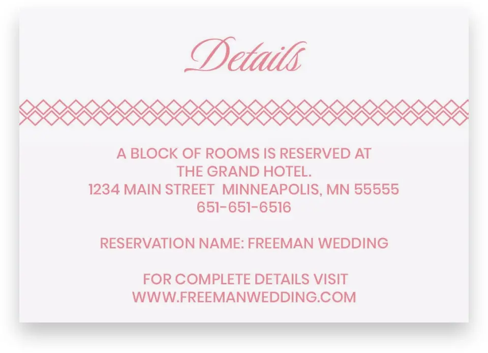 This is a 5" x 3½" Wedding Invitation Enclosure Card called Shades of Love printed in full color on Premium Smooth paper