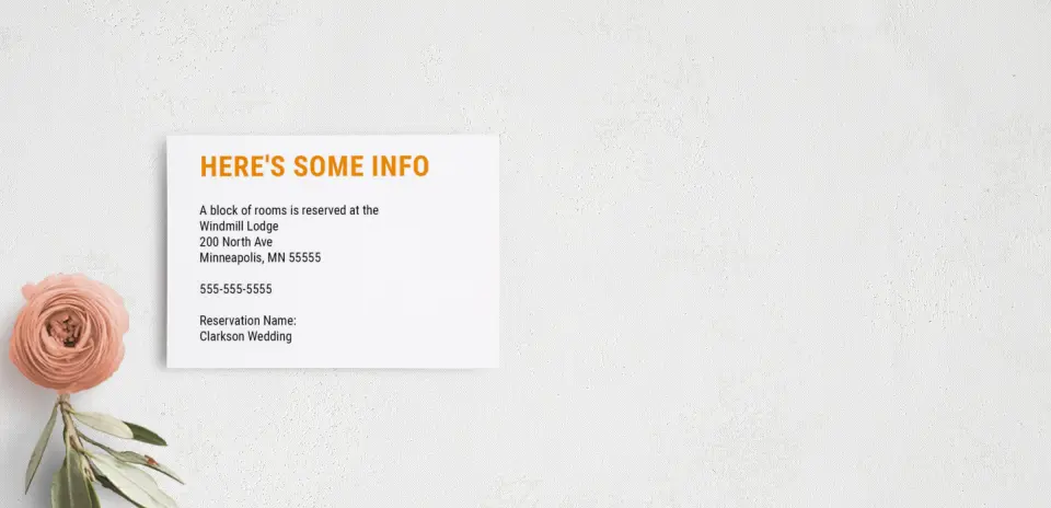 Guest Information Card
