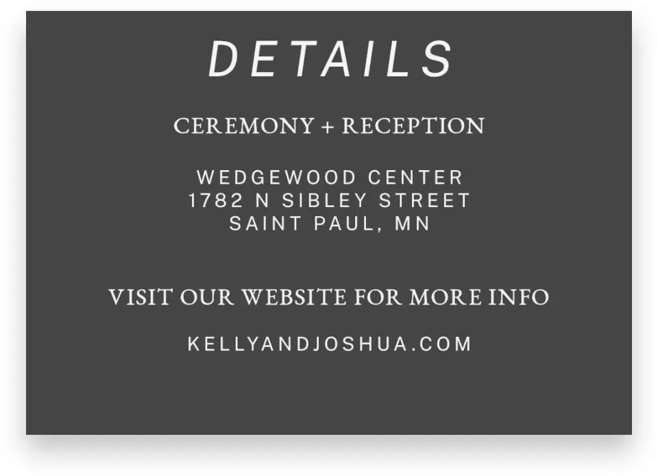 This is a 5" x 3½" Wedding Invitation Enclosure Card called Best Wedding Ever printed in full color on Premium Smooth paper