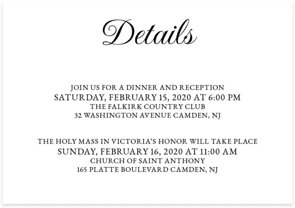 This is a 5" x 3½" Wedding Invitation Enclosure Card called Bronze Beauty printed in full color on Premium Smooth paper