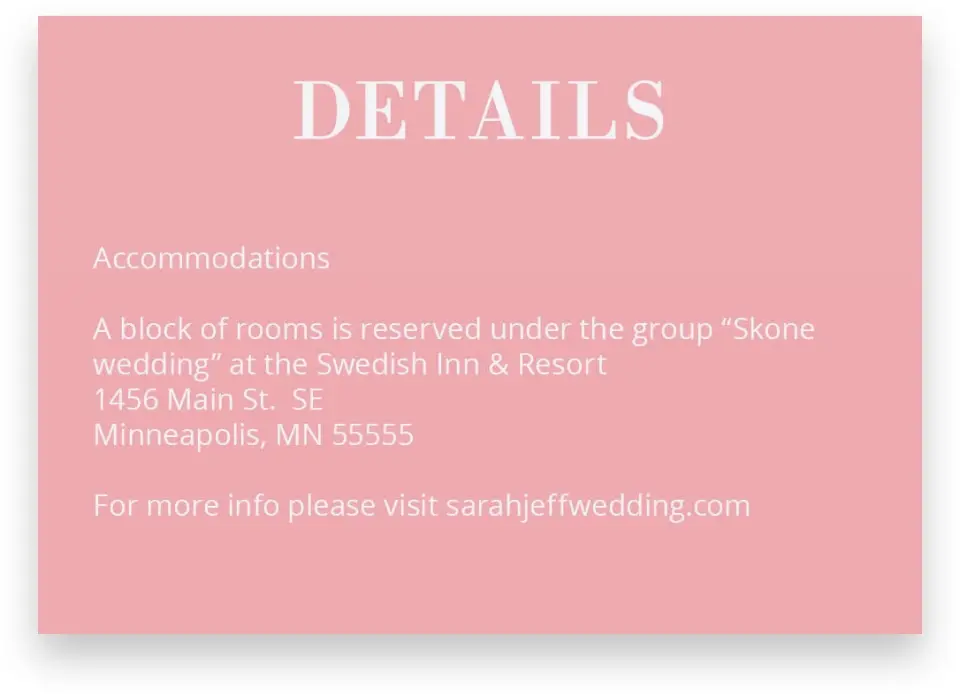 This is a 5" x 3½" Wedding Invitation Enclosure Card called Antique Hydrangea printed in full color on Premium Smooth paper