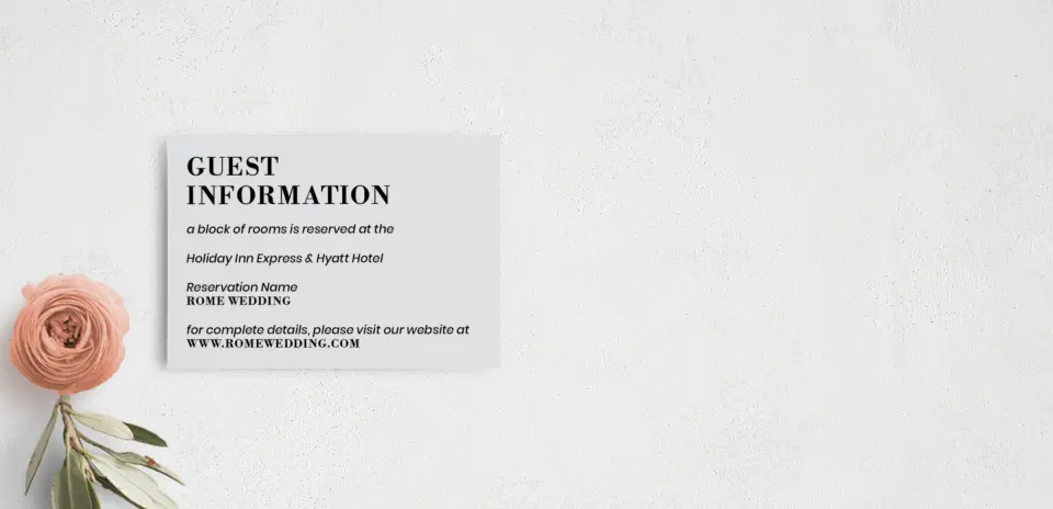 Guest Information Card