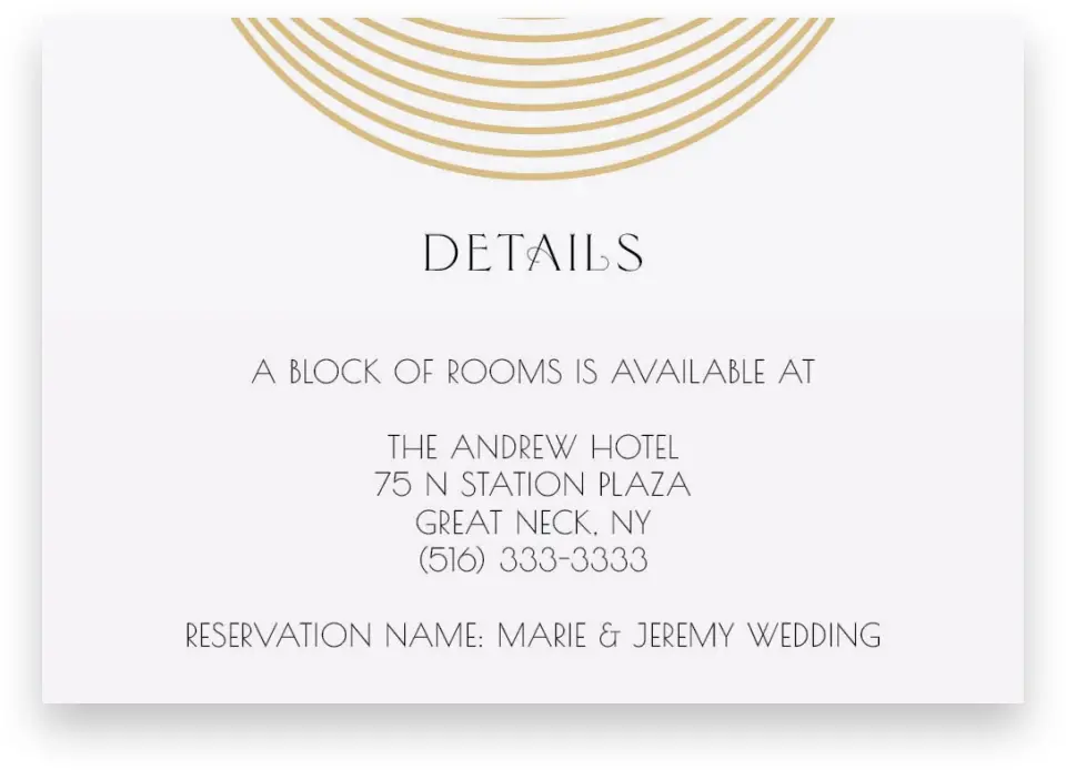 This is a 5" x 3½" Wedding Invitation Enclosure Card called Spectacular Romance printed in full color on Premium Smooth paper