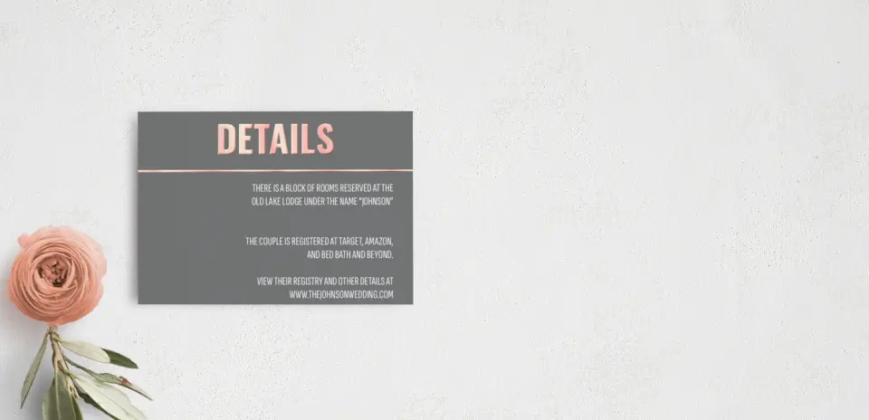Guest Information Card