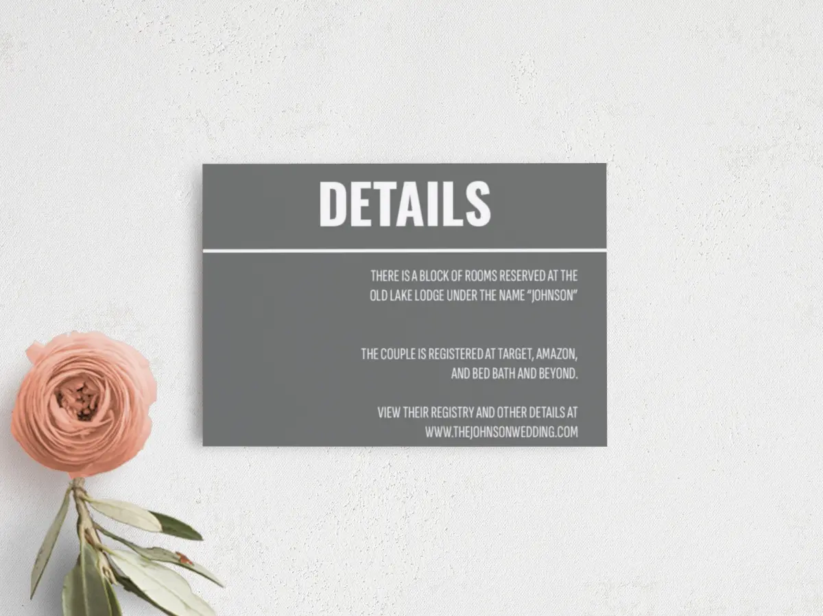Guest Information Card