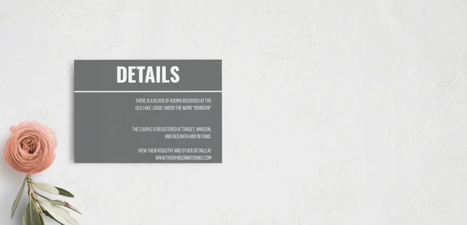 Guest Information Card