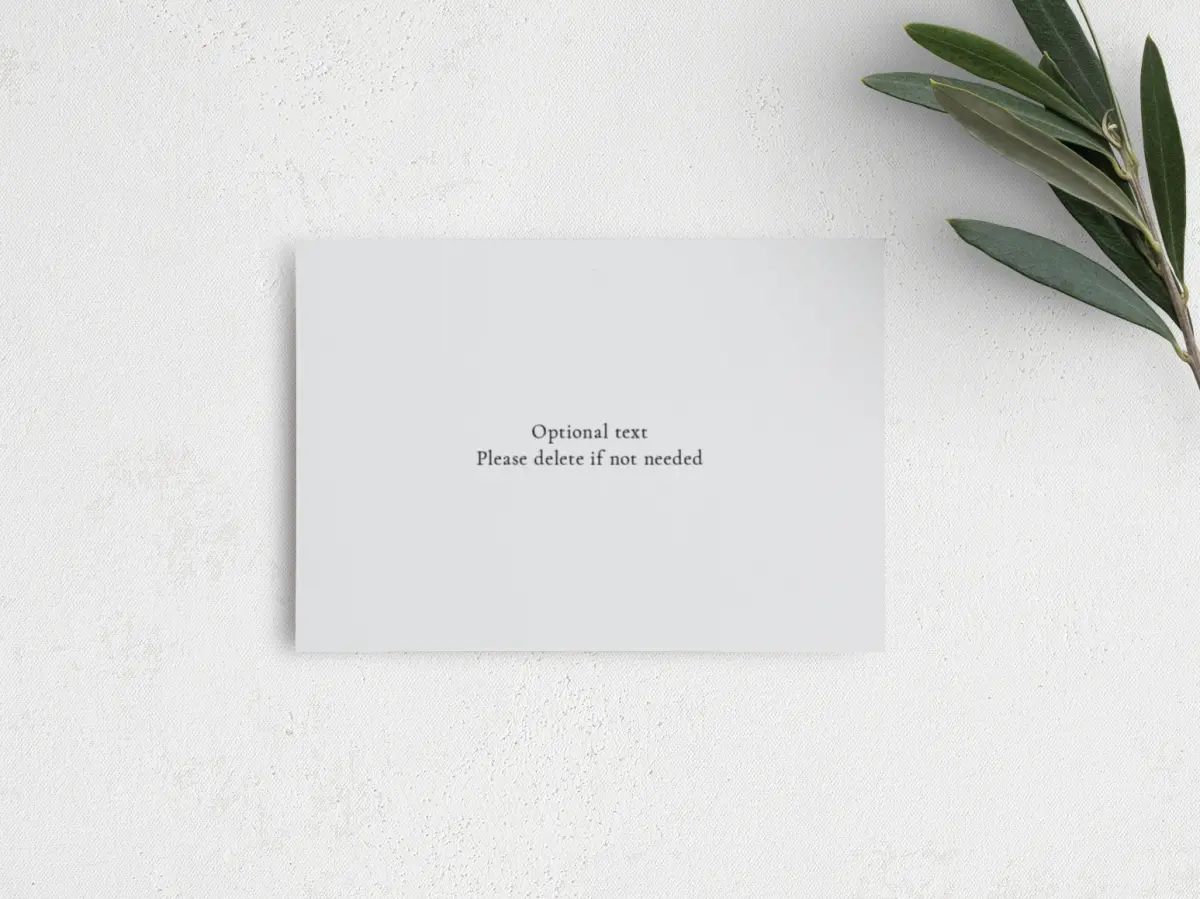 Guest Information Card Back View