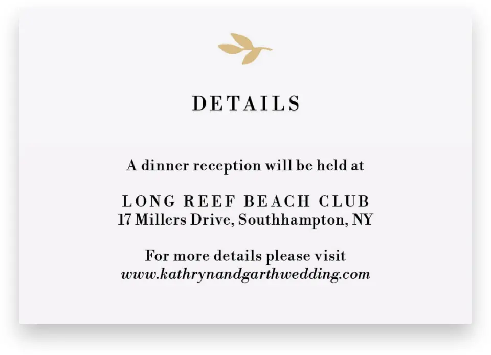 This is a 5" x 3½" Wedding Invitation Enclosure Card called Charming Monogram printed in full color on Premium Smooth paper
