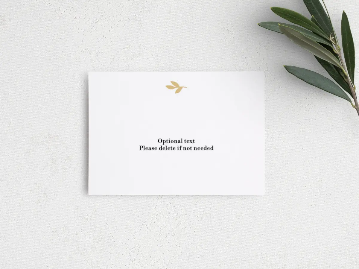 Guest Information Card Back View