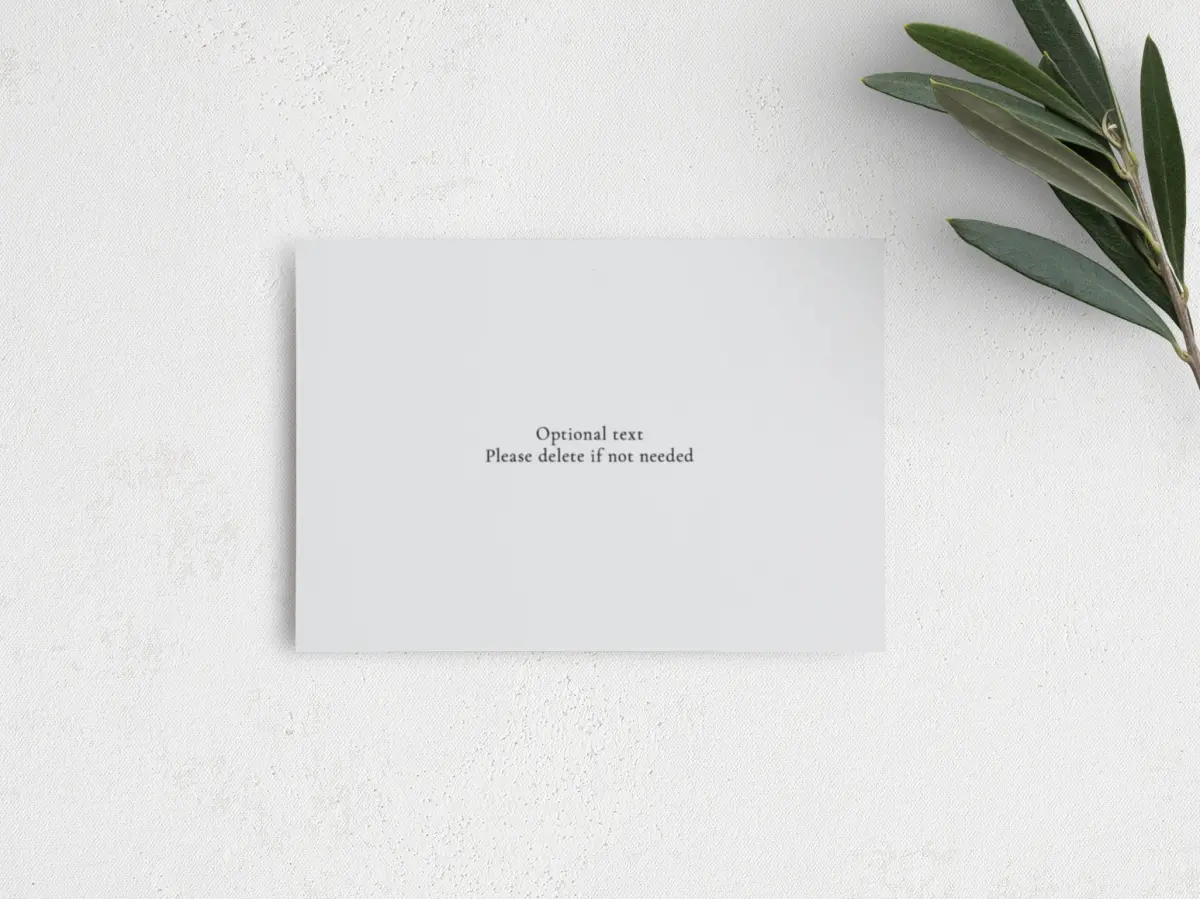 Guest Information Card Back View