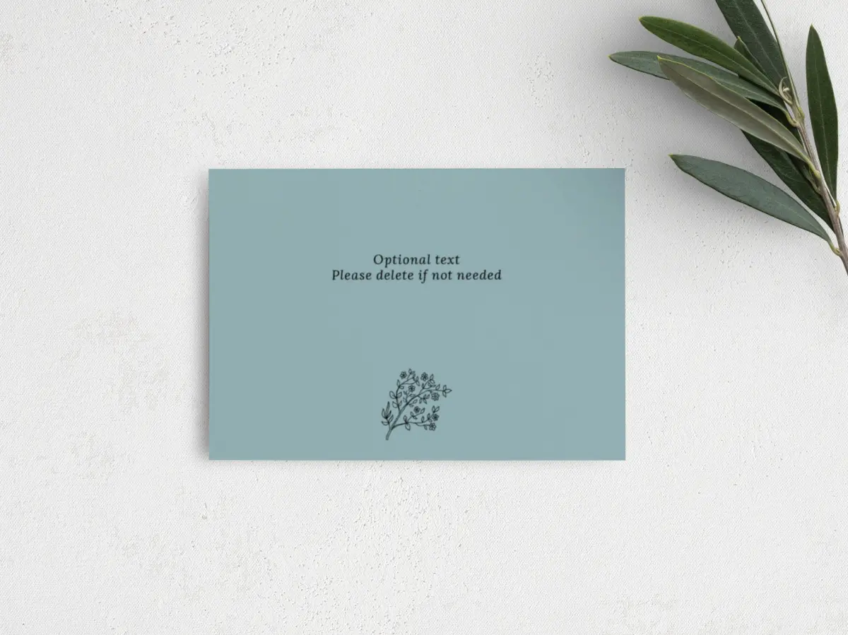 Guest Information Card Back View