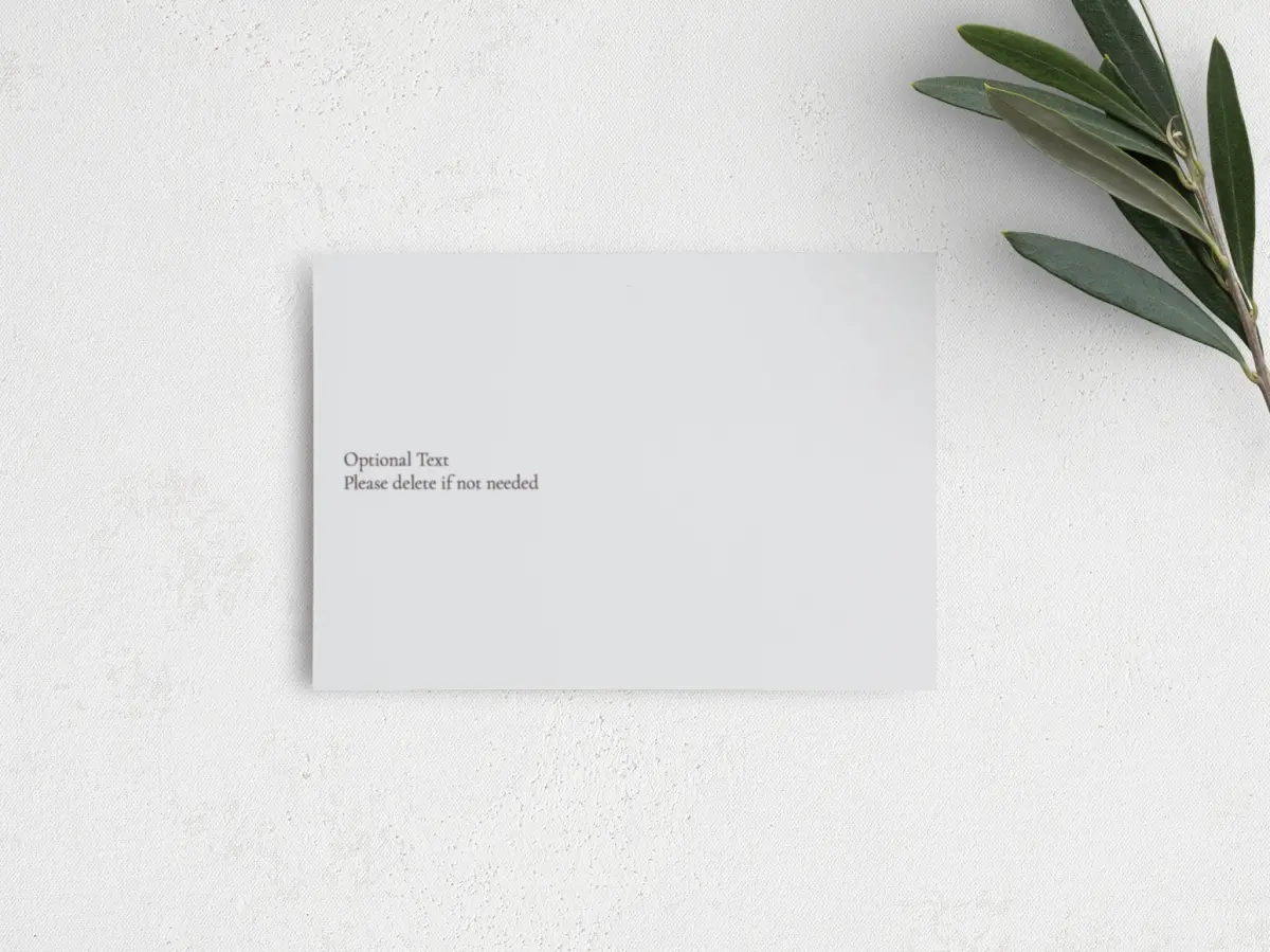 Guest Information Card Back View