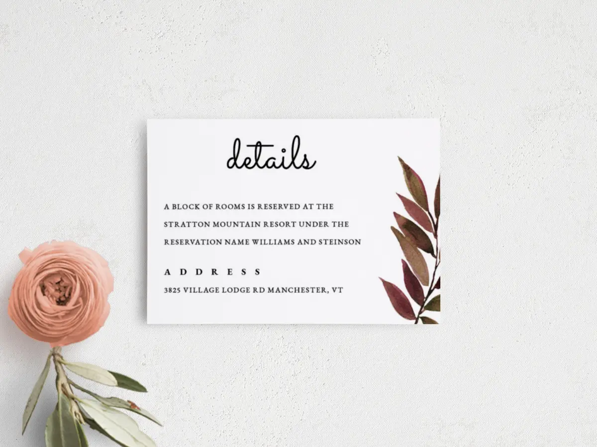 Guest Information Card