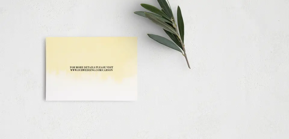 Guest Information Card Back View