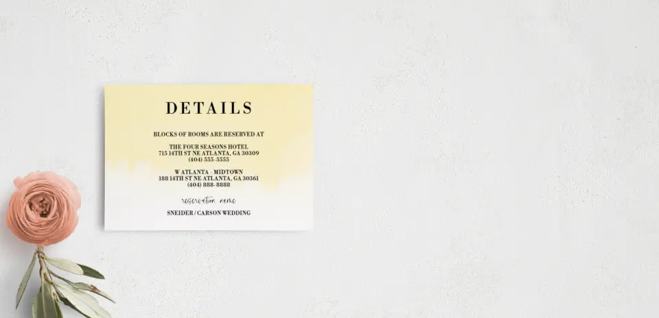 Guest Information Card