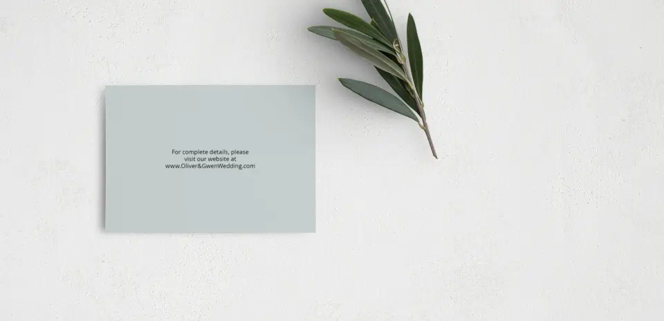 Guest Information Card Back View