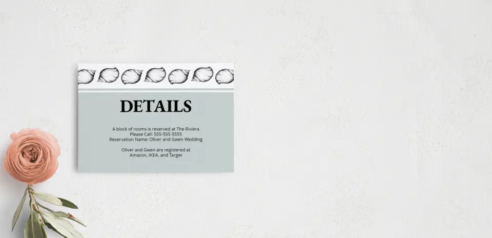 Guest Information Card