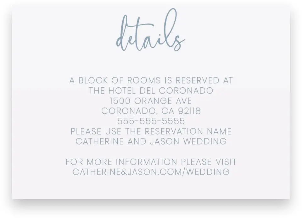 This is a 5" x 3½" Wedding Invitation Enclosure Card called Enchanting Sea printed in full color on Premium Smooth paper