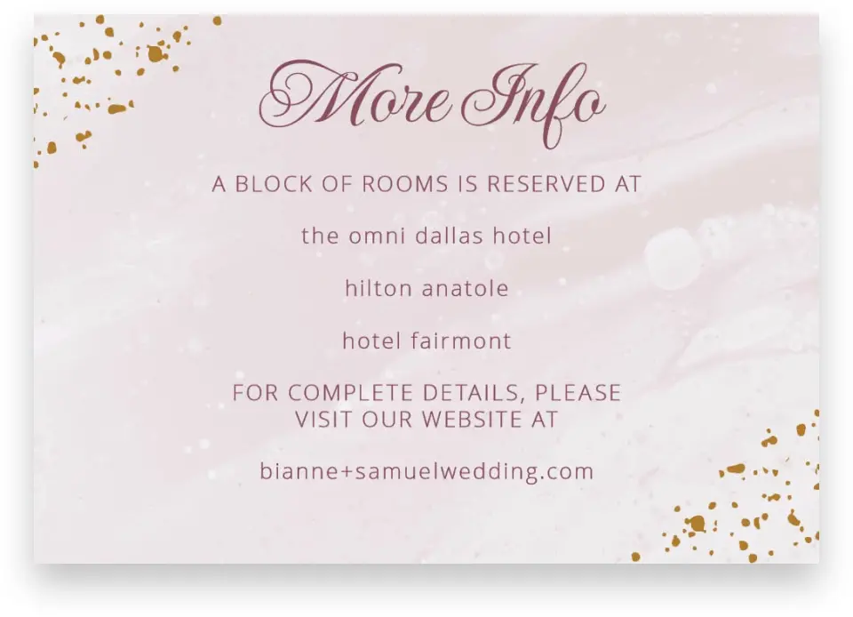 This is a 5" x 3½" Wedding Invitation Enclosure Card called Tender Mist printed in full color on Premium Smooth paper