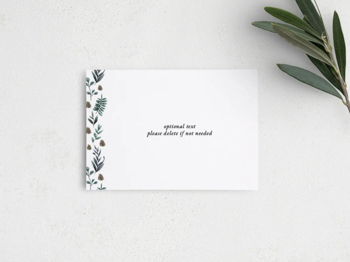 Guest Information Card Back View