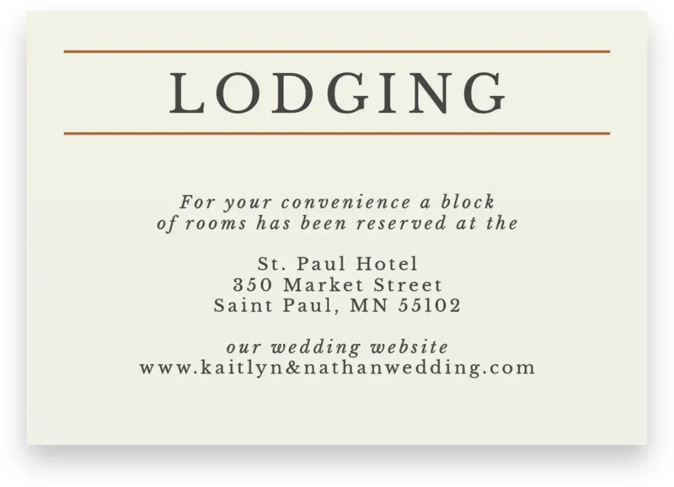 This is a 5" x 3½" Wedding Invitation Enclosure Card called Golden Blooms printed in full color on Premium Smooth paper
