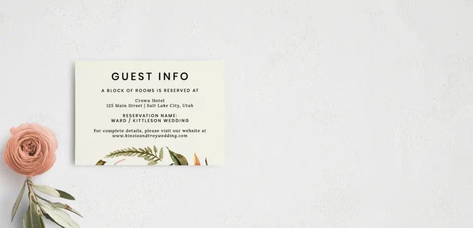 Guest Information Card
