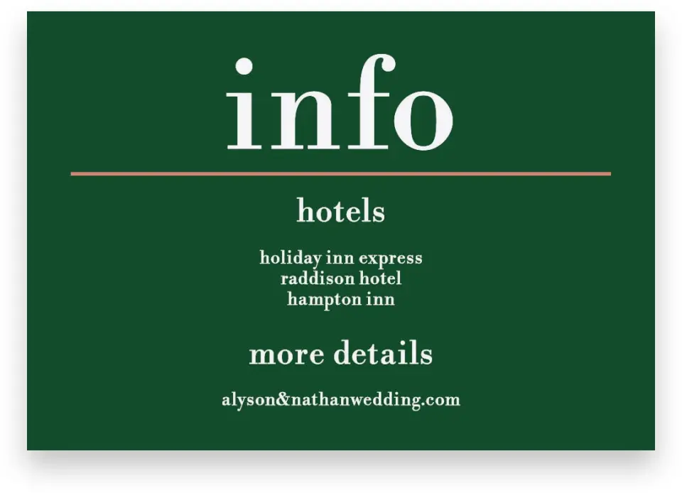 This is a 5" x 3½" Wedding Invitation Enclosure Card called Dreamy Meadows printed in full color on Premium Smooth paper