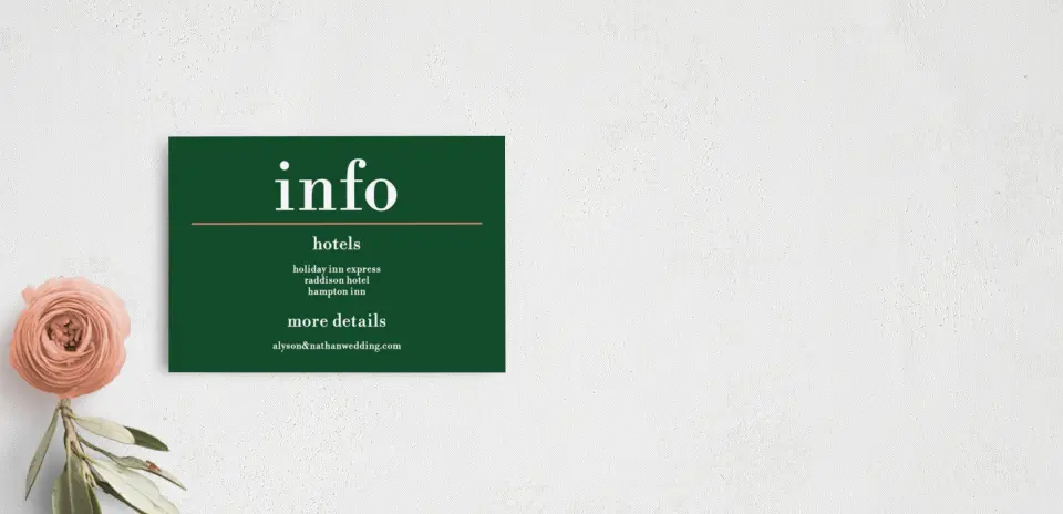 Guest Information Card