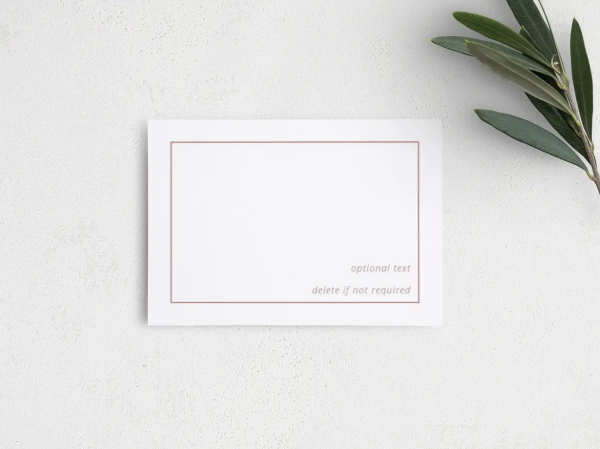 Guest Information Card Back View