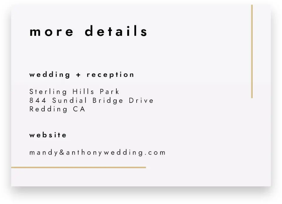 This is a 5" x 3½" Wedding Invitation Enclosure Card called The Proposal printed in full color on Premium Smooth paper