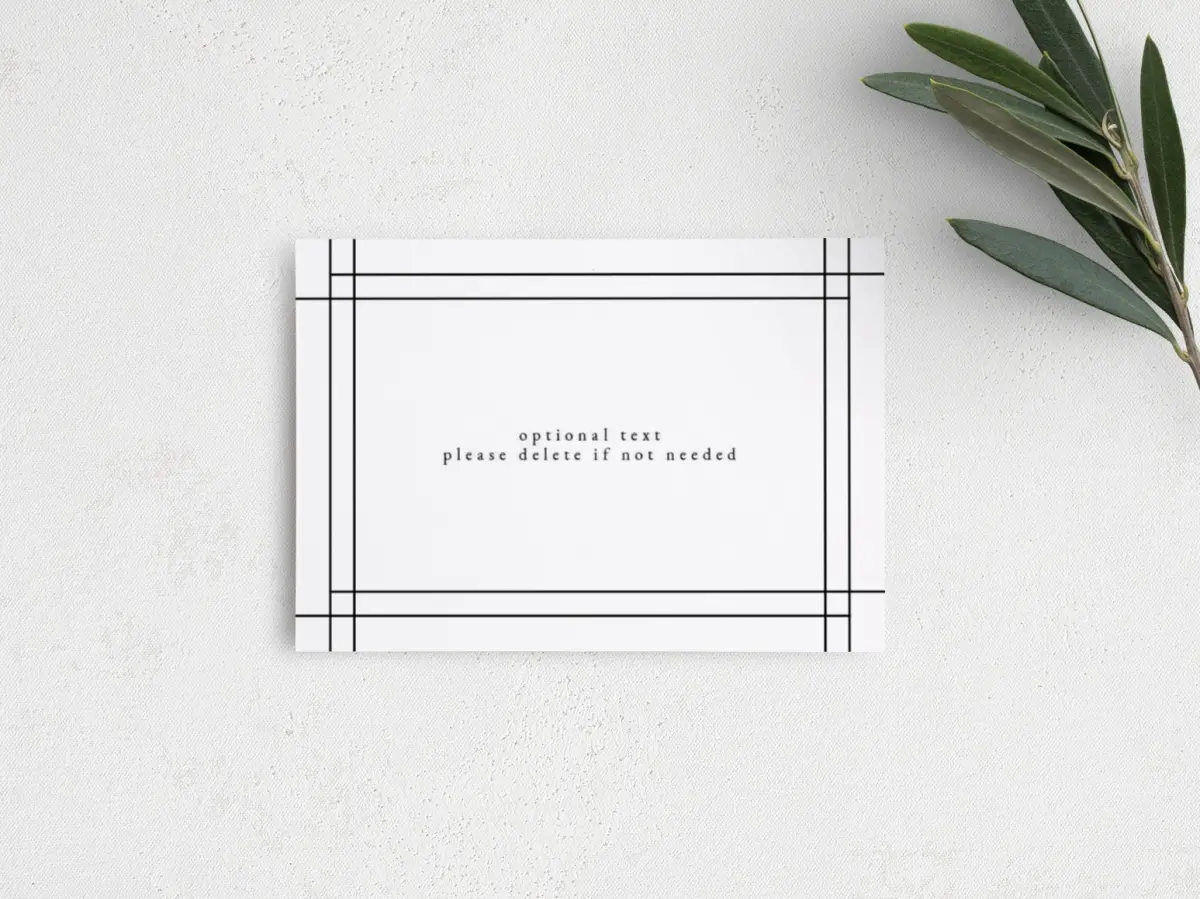 Guest Information Card Back View