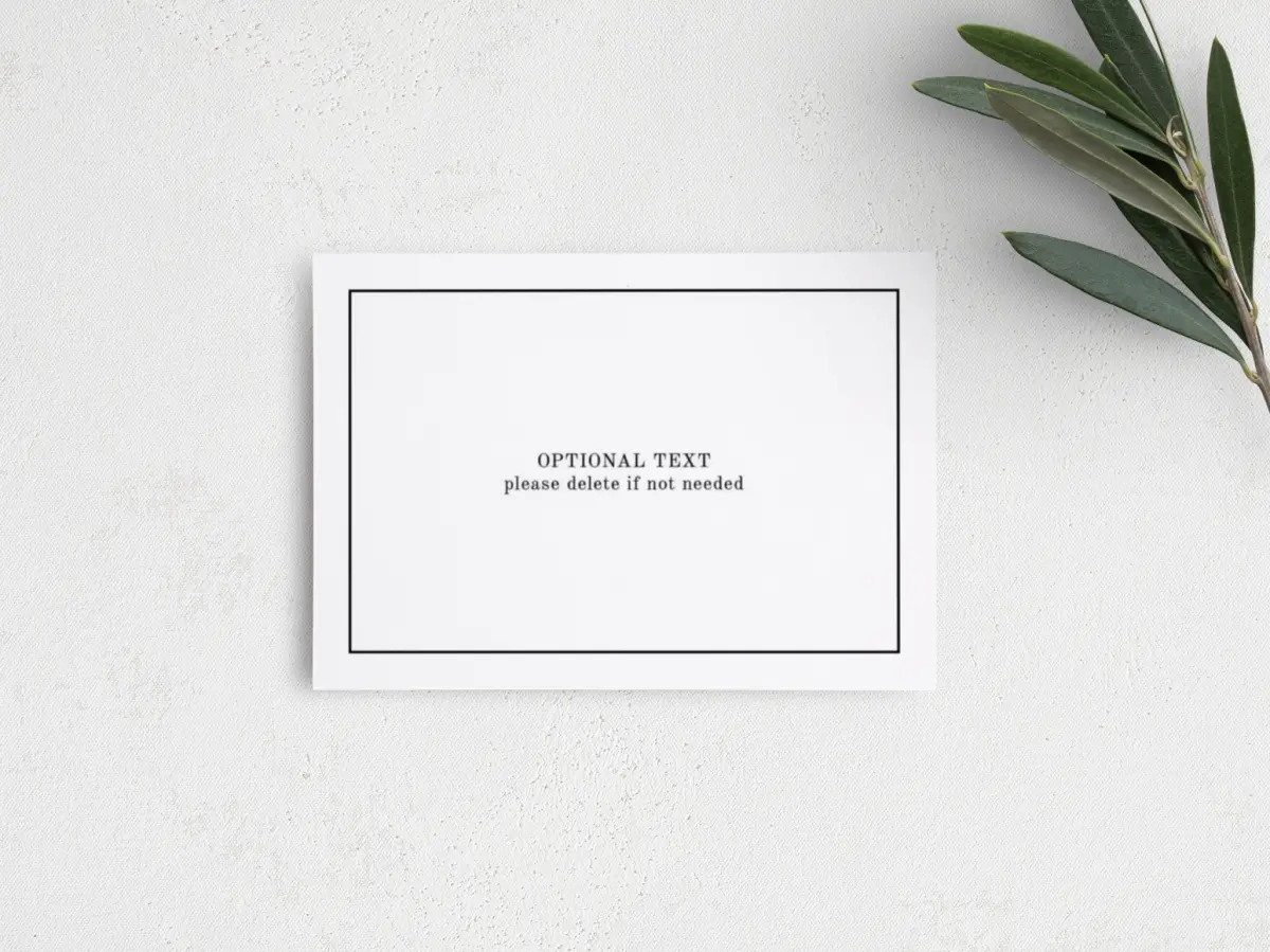Guest Information Card Back View