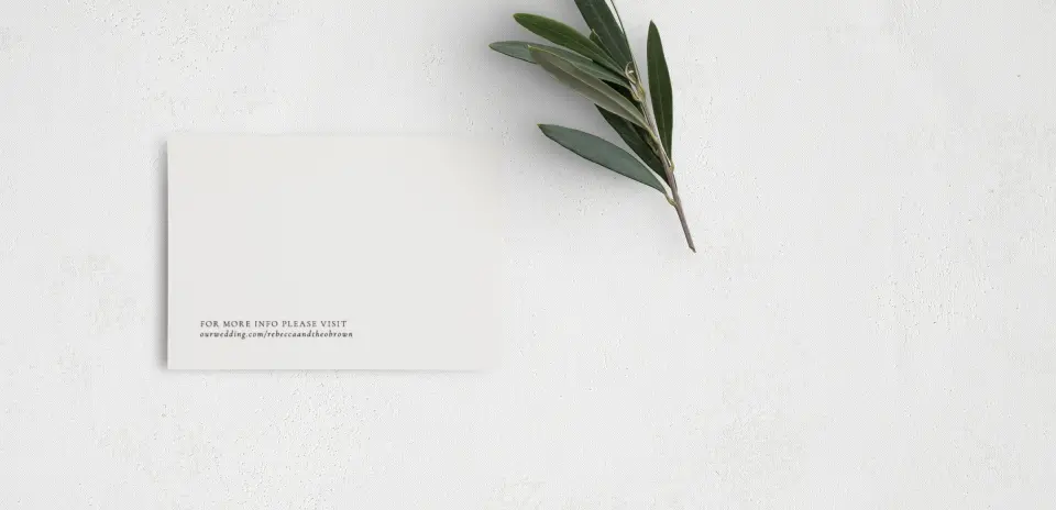 Guest Information Card Back View
