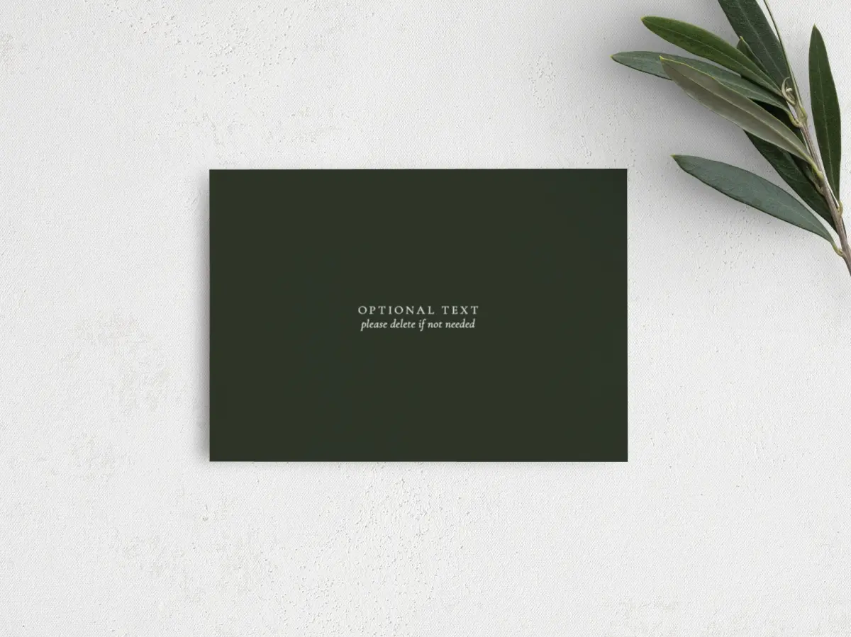 Guest Information Card Back View