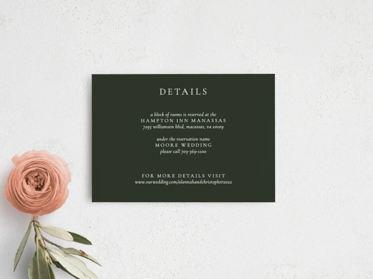 Guest Information Card