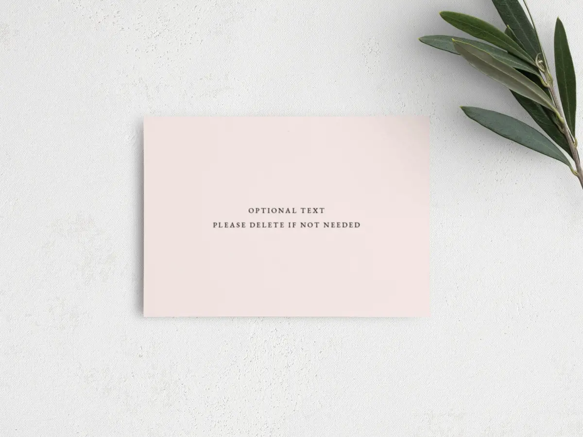 Guest Information Card Back View