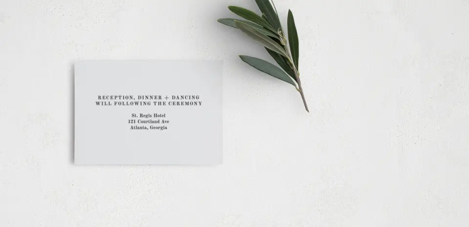 Guest Information Card Back View