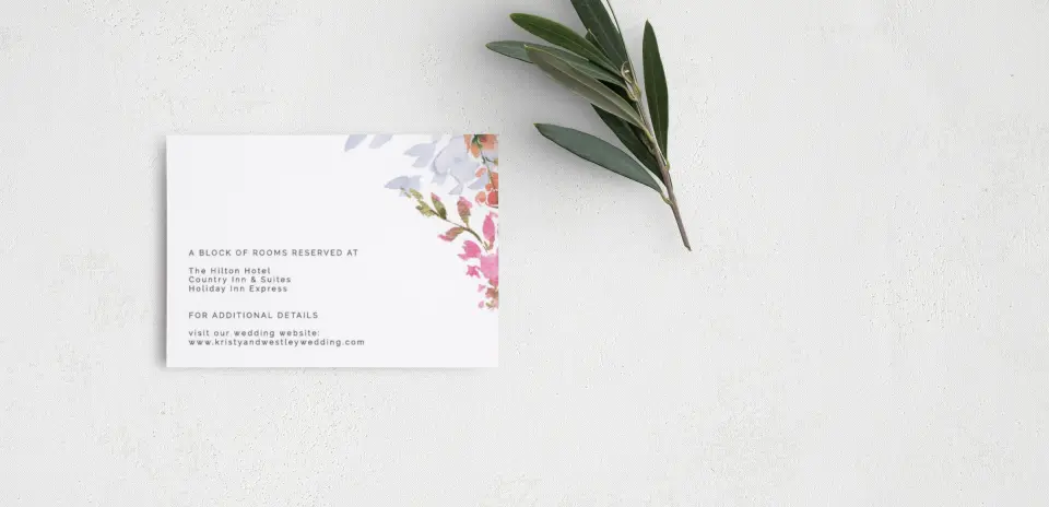 Guest Information Card Back View