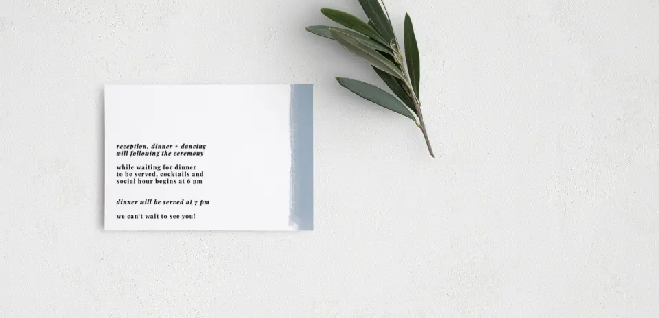 Guest Information Card Back View