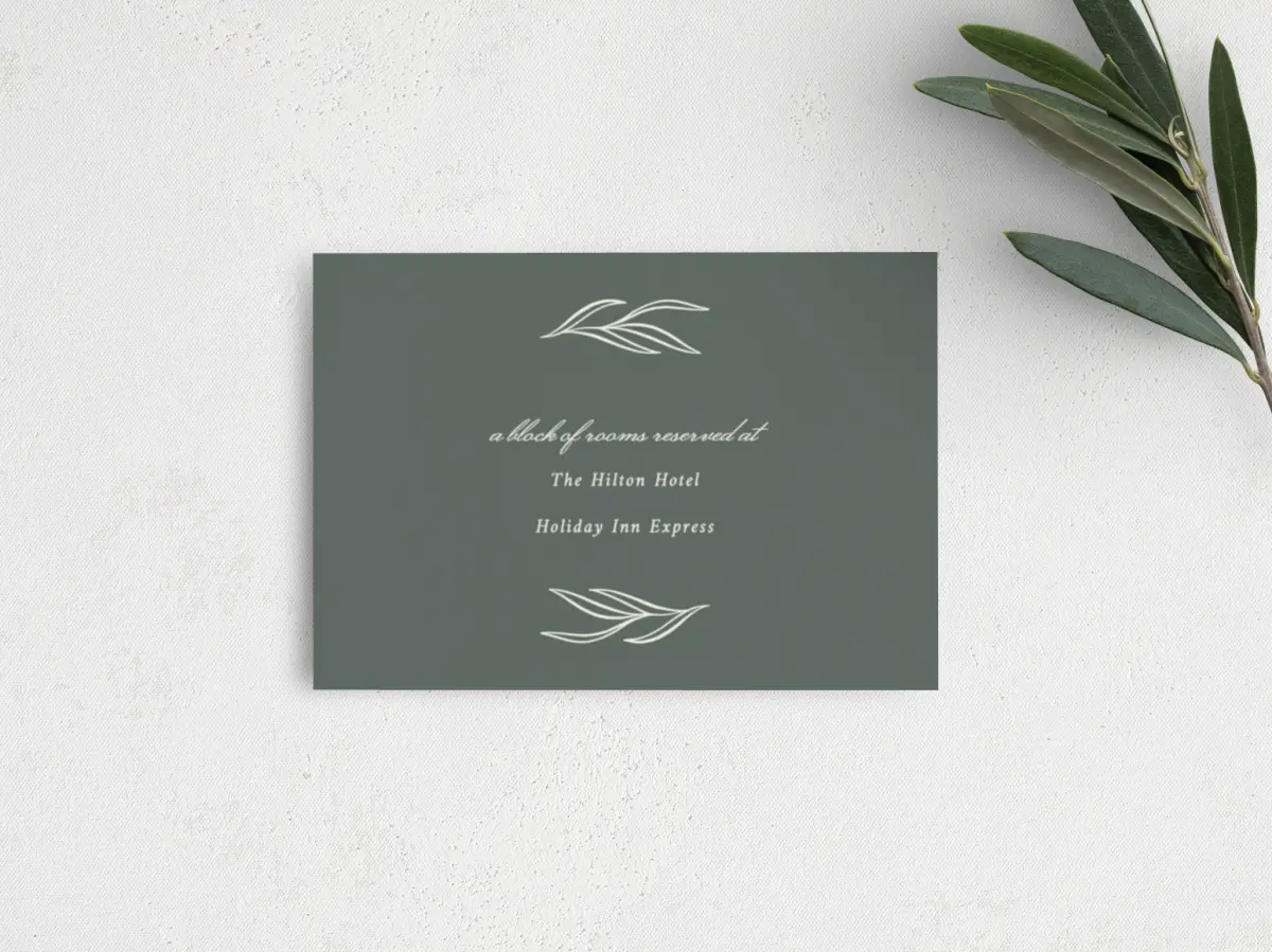 Guest Information Card Back View