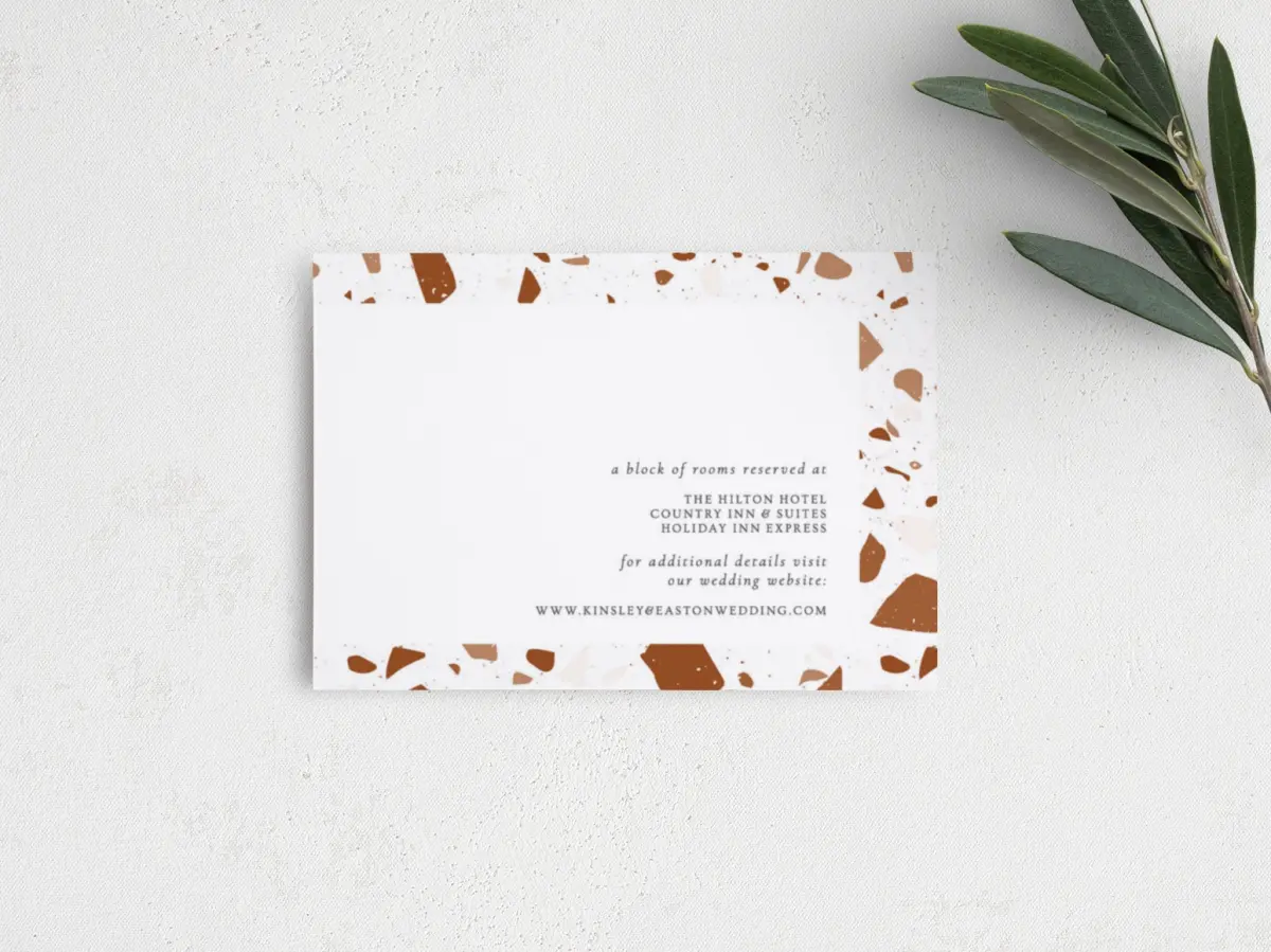 Guest Information Card Back View