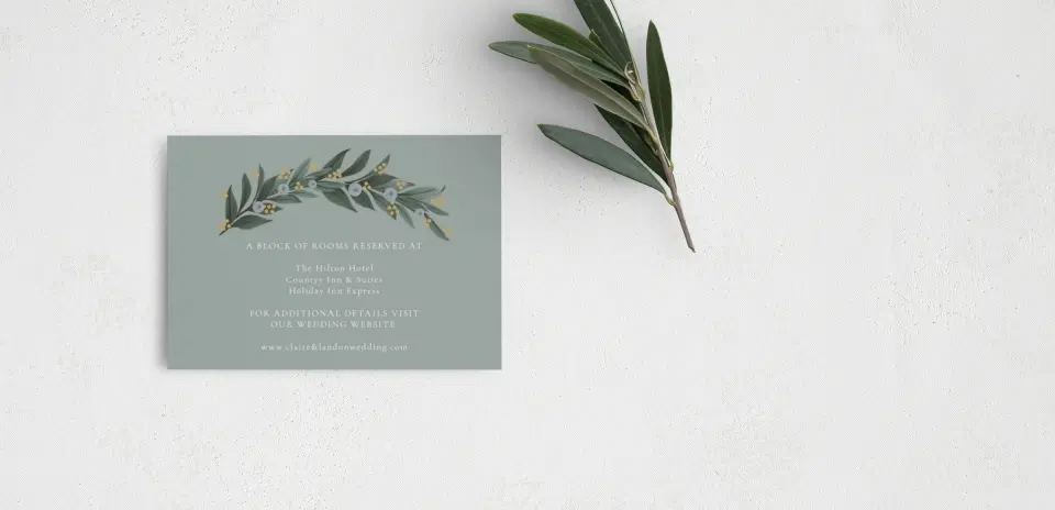 Guest Information Card Back View