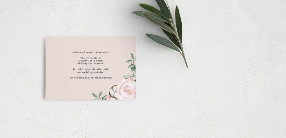 Guest Information Card Back View