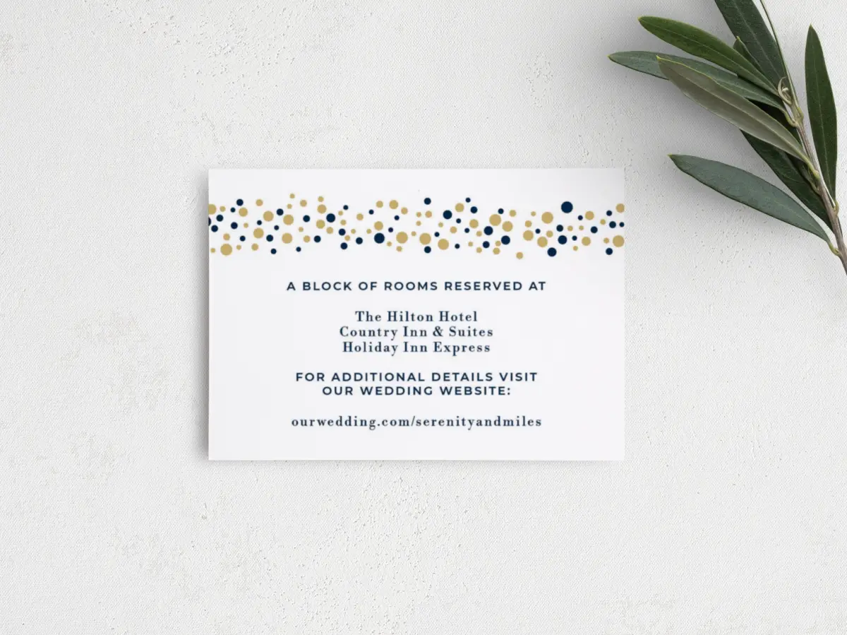 Guest Information Card Back View