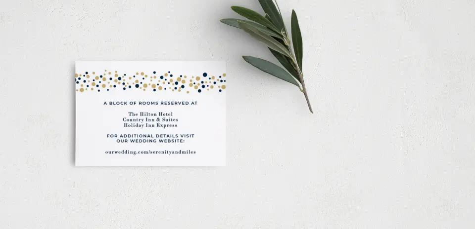 Guest Information Card Back View
