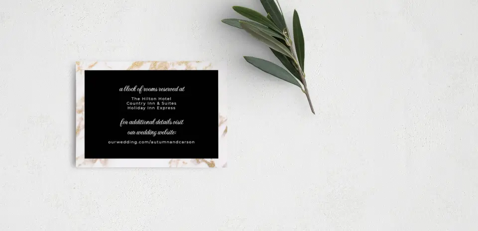 Guest Information Card Back View