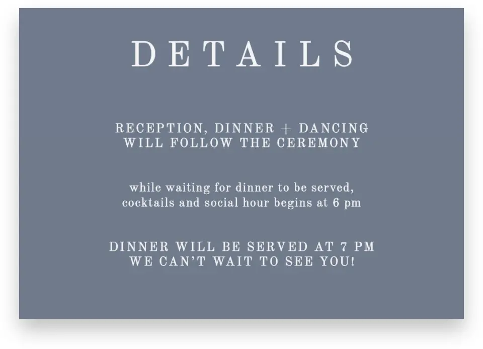 This is a 5" x 3½" Wedding Invitation Enclosure Card called Natural Floral printed in full color on Premium Smooth paper