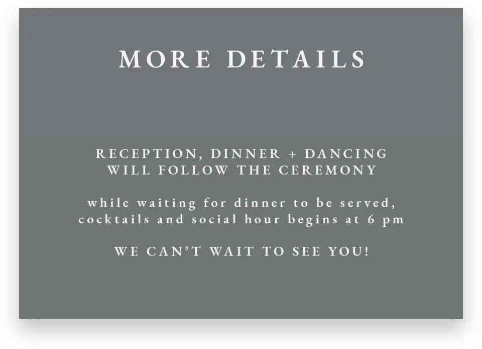 This is a 5" x 3½" Wedding Invitation Enclosure Card called Heavenly Harmony printed in full color on Premium Smooth paper
